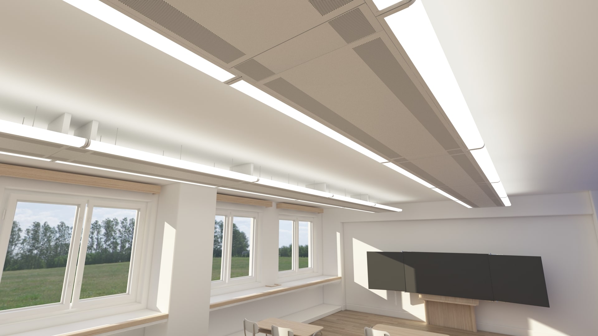 Continuous Extruded Bullnose Polycarbonate LED Lighting An image showing a continuous extruded bullnose polycarbonate LED lighting