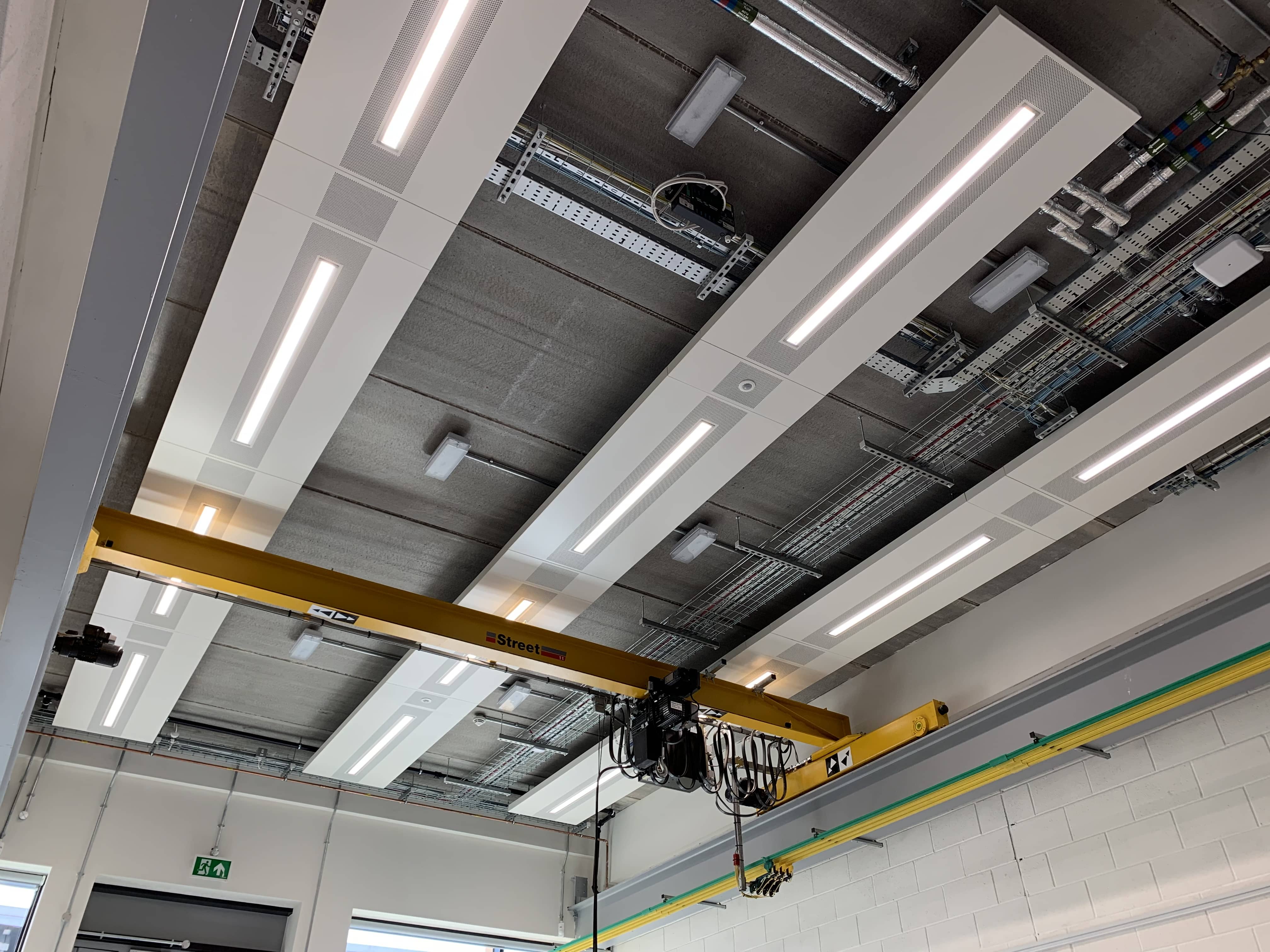 Frenger's Multi-Service Radiant Panels being installed An image of a MSRP being installed