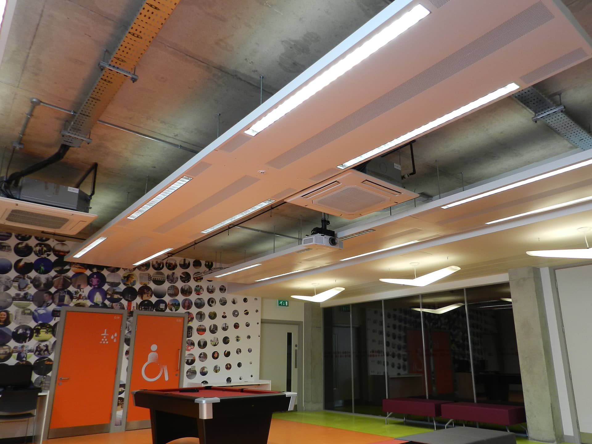 Frenger's Multi-Service Radiant Panels installed in the Spotlight Youth Centre The spotlight youth center