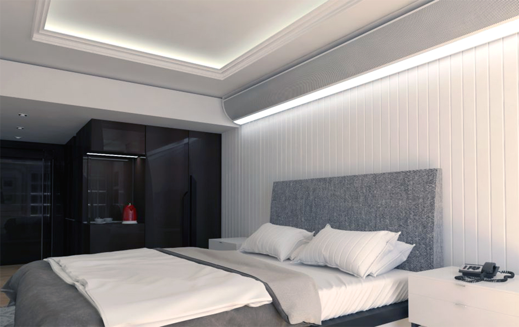 Cornice Multi-Service Chilled Beams in Hotel Cornice Multi-Service Chilled Beams in Hotel