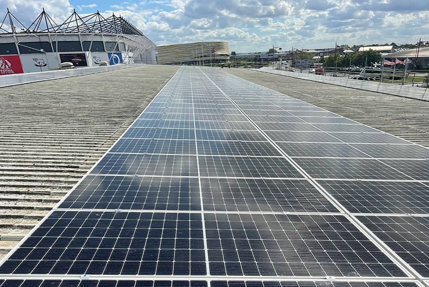 Frenger's UK Technical Facility with solar panels installed Solar Panels Installed
