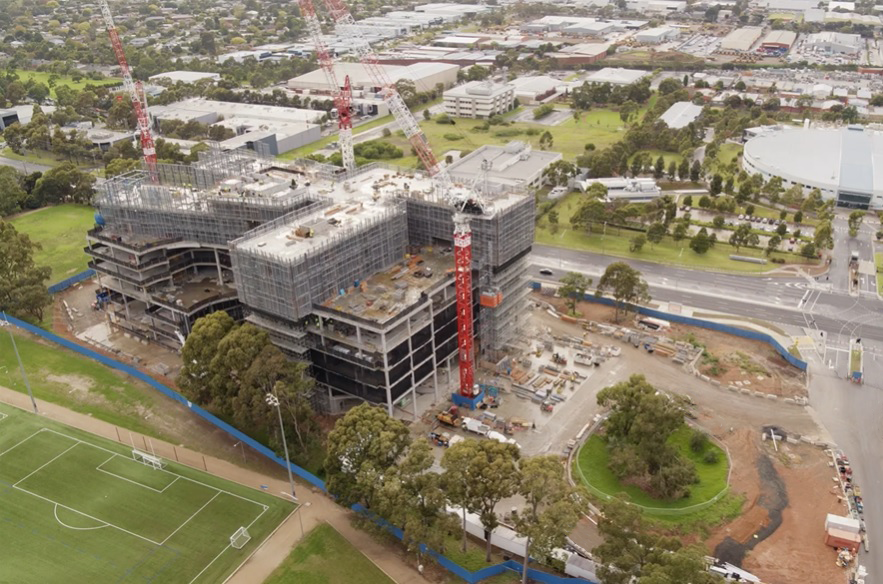 An image showing the Victorian Heart Hospital being built, soon to be installed with Frenger's Eco Healthcare Active Chilled Beams An image showing the Victorian Heart Hospital being built, soon to be installed with Frenger's Eco Healthcare Active Chilled Beams
