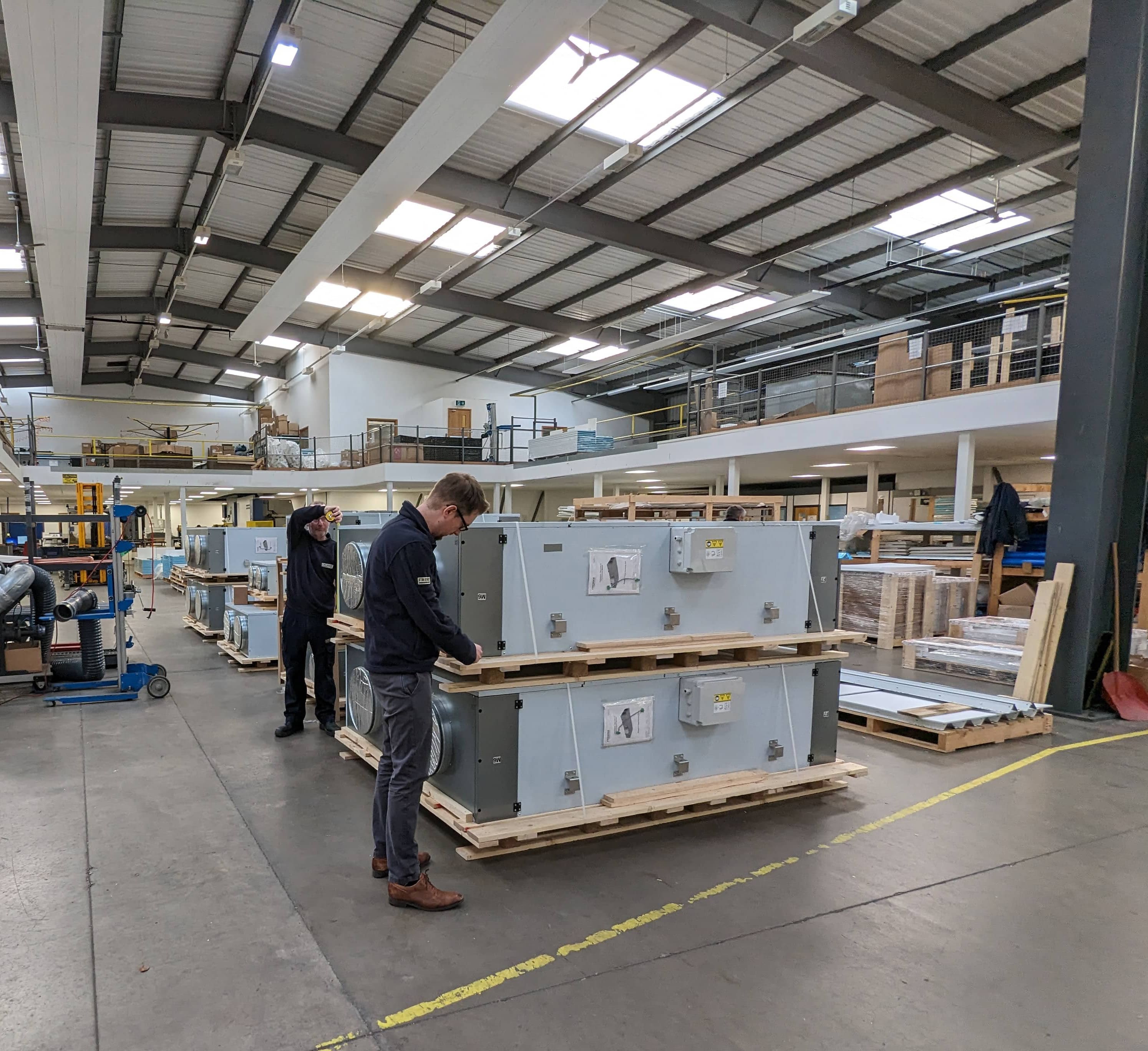 An MVHR unit being manufactured An Image of an MVHR unit being manufactured