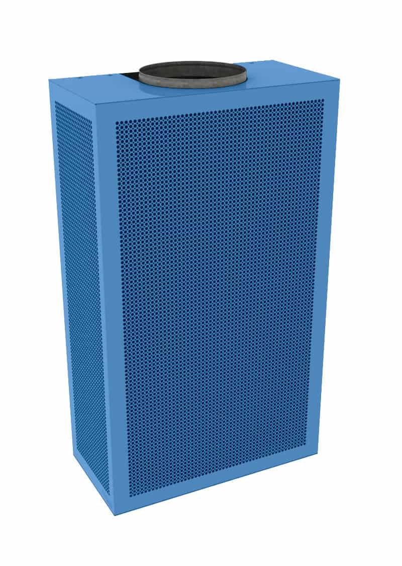 A render of a light blue displacement unit