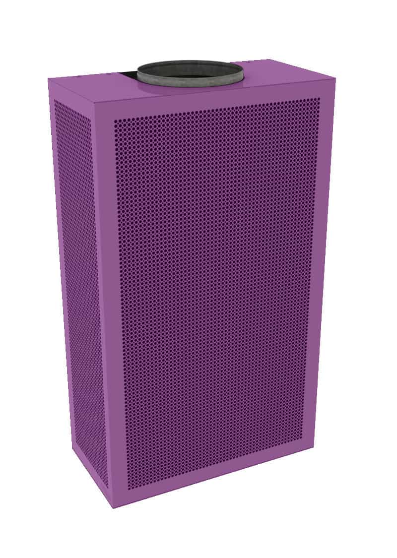 A render of a signal violet displacement unit