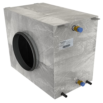 Image showing Frenger's Cooling Coil unit for their Mechanical Ventilation Heat Recovery units MVHR Cooling Coil