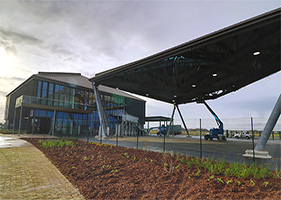 Image showing the outside of the Digital Aviation Research and Technology Centre in Cranfield, UK