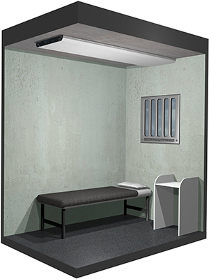 Render image showing Frenger's Ceiling Mounted Prison Radiant Heating Panel Ceiling Mounted Prison Radiant Heating Panel