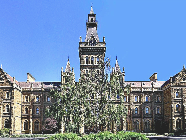An image showing the outside of Melbourne University in Australia Melbourne University