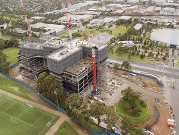 Thumbnail image showing the Victorian Heart Hospital under construction