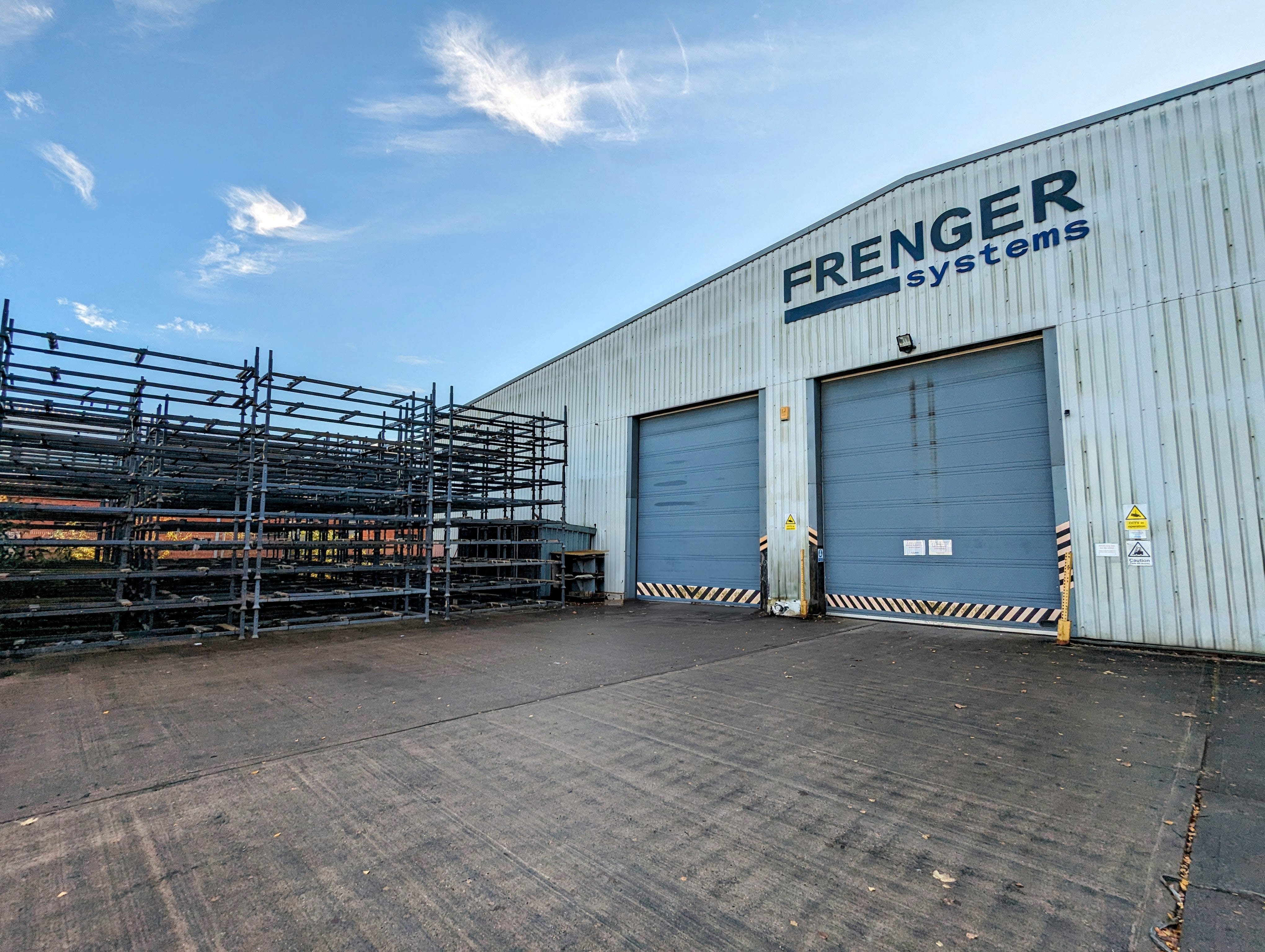 Pallets & Stillages being shipped out the doors of the Frenger Systems UK Factory and Office