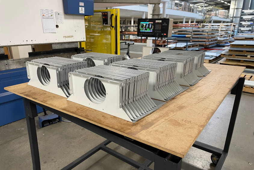 Image showing metalwork component production near in-house press brakes Press Brake Production