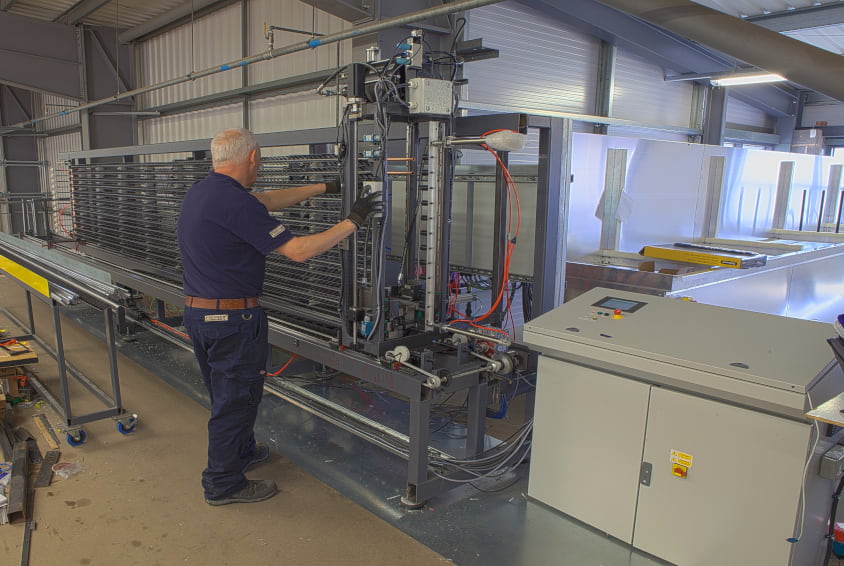 Image showing the bespoke X-Wing Passive Chilled Beam knitting machine Bespoke Knitting Machine